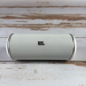 JBL Flip Stereo Speaker White Wireless Bluetooth SoundClear Echo Built in Mic